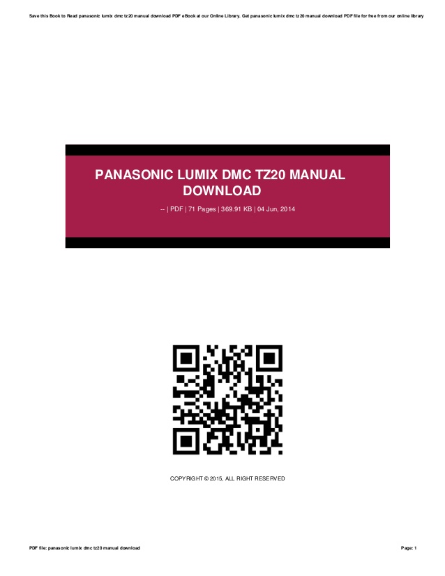 Panasonic lumix manual download windows 10